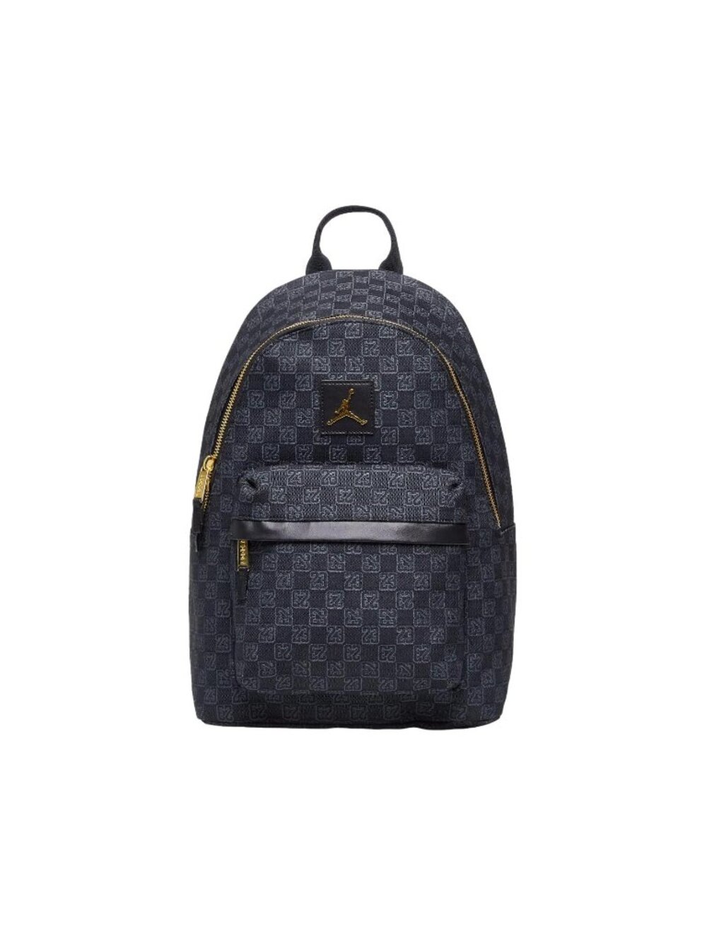 Back to School Jordan Monogram Backpack Black Gold Jumpman 23 Jacquard Full Size - Picture 2 of 14